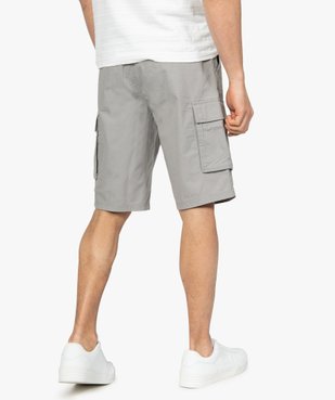 Bermuda homme avec larges poches à rabat vue3 - GEMO (HOMME) - GEMO