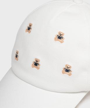 Casquette avec oursons brodés fille - LuluCastagnette vue3 - LULU CASTAGNETT - GEMO