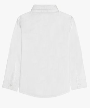 Chemise garçon unie à manches longues vue2 - GEMO (ENFANT) - GEMO