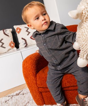 Surchemise imprimé pied-de-poule bébé garçon vue6 - GEMO(BEBE DEBT) - GEMO