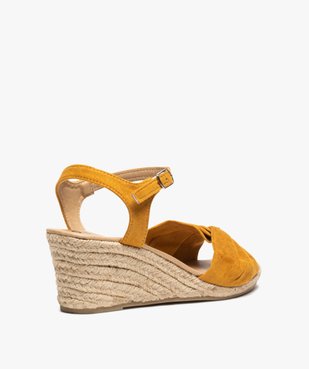 Sandales femme à talon compensé en corde vue4 - GEMO(URBAIN) - GEMO