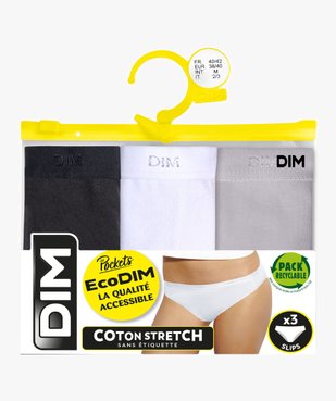 Lot de 3 culottes pour femme en coton - Dim vue2 - DIM - GEMO