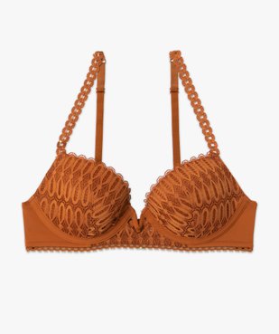 Soutien-gorge corbeille à armatures et dentelle vue4 - GEMO(HOMWR FEM) - GEMO