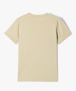 Tee-shirt à manches courtes uni garçon vue3 - GEMO (JUNIOR) - GEMO