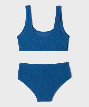Maillot de bain 2 pièces texturé fille vue3 - GEMO (JUNIOR) - GEMO