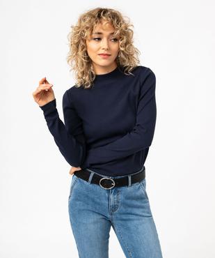 Tee-shirt à manches longues à col montant femme vue1 - GEMO 4G FEMME - GEMO