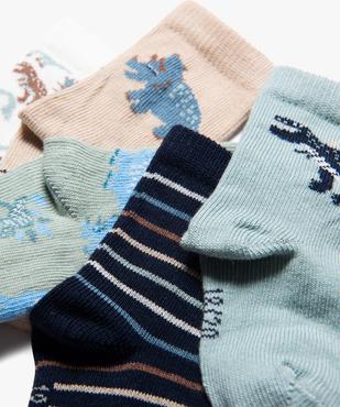 Chaussettes à motifs dinosaures bébé garçon (lot de 5) vue2 - GEMO 4G BEBE - GEMO