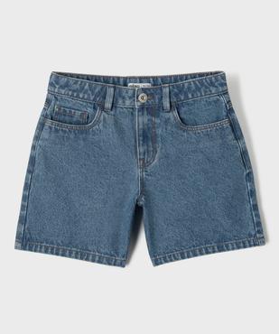 Short en jean coupe large fille vue1 - GEMO (JUNIOR) - GEMO