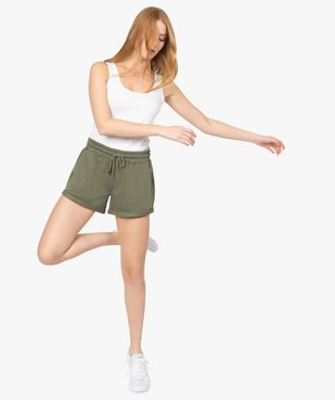 Short femme en maille coupe large vue1 - GEMO(FEMME PAP) - GEMO