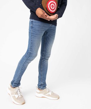 Jean homme coupe Skinny délavé  vue1 - GEMO 4G HOMME - GEMO