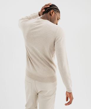 Pull en coton en maille fine à col rond homme  vue3 - GEMO (HOMME) - GEMO