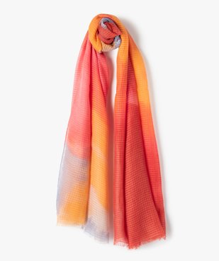 Foulard femme multicolores en maille texturée vue1 - GEMO (ACCESS) - GEMO