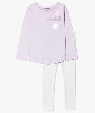 Pyjama 2 pièces avec motif sirène vue1 - GEMO (ENFANT) - GEMO