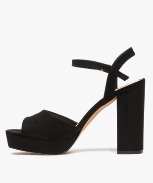 Sandales femme à talon haut et plate-forme vue3 - GEMO(URBAIN) - GEMO