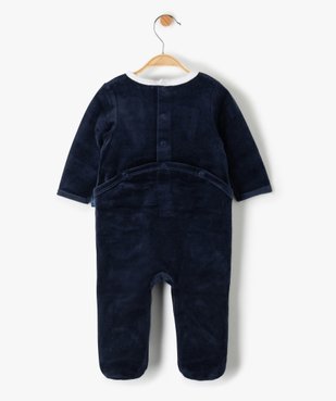 Pyjama bébé en velours avec inscription - LuluCastagnette vue3 - LULUCASTAGNETTE - GEMO