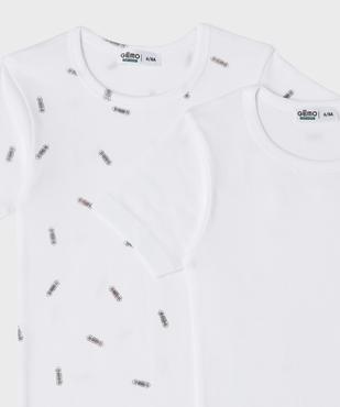 Tee-shirts manches courtes en coton garçon (lot de 2) vue2 - GEMO 4G GARCON - GEMO
