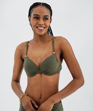 Haut de maillot de bain corbeille à bonnets moussés femme vue1 - GEMO (PLAGE) - GEMO