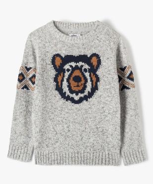 Pull garçon jacquard motif ours vue2 - GEMO (ENFANT) - GEMO