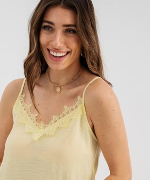 Débardeur en satin et viscose stretch à fines bretelles femme vue2 - GEMO(FEMME PAP) - GEMO