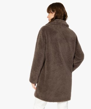 Manteau femme 3/4 en sherpa vue3 - Nikesneakers(FEMME PAP) - Nikesneakers