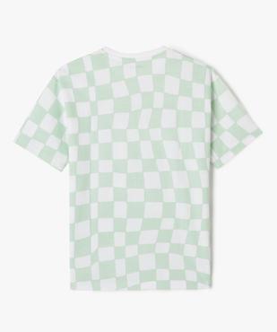 Tee-shirt à damier graphique garçon vue3 - GEMO (JUNIOR) - GEMO