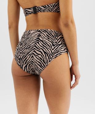 Bas de maillot de bain à taille haute imprimé femme vue2 - GEMO (PLAGE) - GEMO
