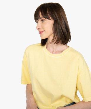 Tee-shirt femme à manches courtes coupe ample vue5 - GEMO(FEMME PAP) - GEMO