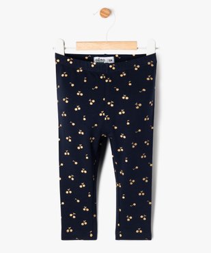 Legging long en coton stretch bébé fille vue1 - GEMO 4G BEBE - GEMO