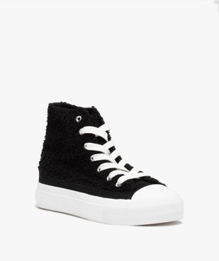 Baskets femme montantes en textile bouclé uni - Banana Moon vue2 - B&M BY BANANA M - GEMO