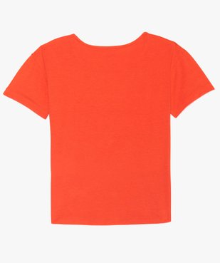 Tee-shirt court fille imprimé pailleté vue2 - GEMO (ENFANT) - GEMO