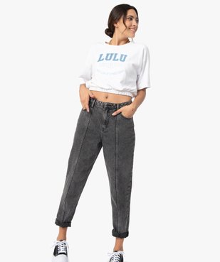 Tee-shirt femme avec bas élastiqué – Lulu Castagnette  vue5 - LULUCASTAGNETTE - GEMO