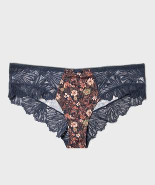 Culotte en microfibre et dentelle femme grande taille vue1 - GEMO(HOMWR FEM) - GEMO