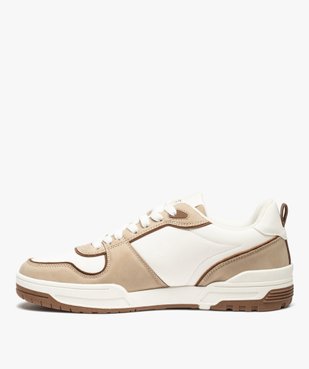 Baskets homme style skateshoes à lacets bicolores vue4 - GEMO 4G HOMME - GEMO