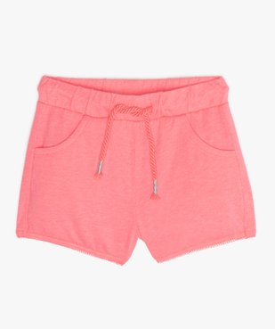 Short bébé fille en maille extensible avec taille élastiquée vue1 - GEMO(BEBE DEBT) - GEMO