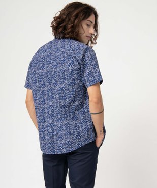 Chemise homme à manches courtes imprimée fleurs coupe Regular vue3 - GEMO (HOMME) - GEMO