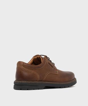 Derbies en cuir casual à semelle crantée homme - Tanéo vue4 - TANEO - GEMO