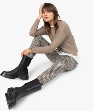 Leggings femme à motifs pied de coq vue5 - GEMO(FEMME PAP) - GEMO