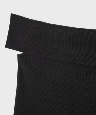 Tee-shirt à col bardot en maille côtelée fille vue3 - GEMO (JUNIOR) - GEMO