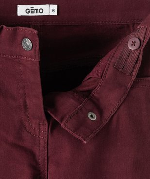 Pantalon fille coupe Slim uni vue2 - GEMO (ENFANT) - GEMO