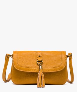 Sac femme forme besace multirangement avec breloque pompon vue1 - GEMO (ACCESS) - GEMO