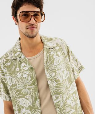 Chemise manches courtes et col cubain en viscose imprimée homme vue2 - GEMO 4G HOMME - GEMO