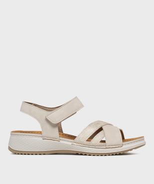 Sandales confort avec brides pailletées femme vue1 - G'FLEX - GEMO