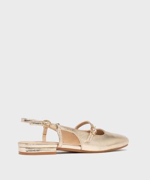 Ballerines vernies slingback à bout carré et brides femme - Follow Me vue4 - FOLLOW ME - GEMO