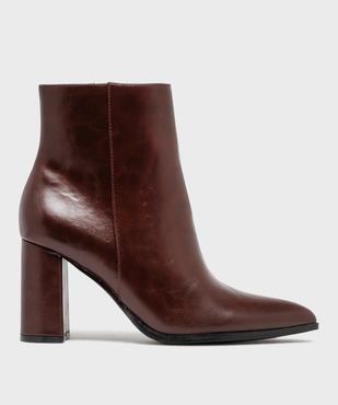 Boots à talon haut et bout pointu unies femme vue2 - FOLLOW ME - GEMO