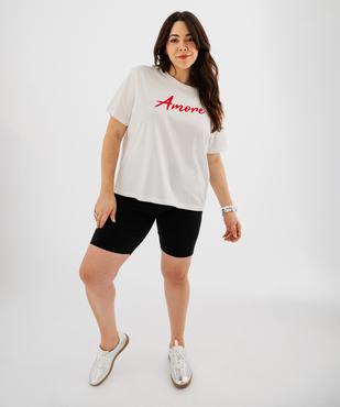 Legging court en maille extensible femme grande taille vue5 - GEMO (G TAILLE) - GEMO