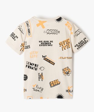 Tee-shirt garçon imprimé à manches courtes vue4 - GEMO (ENFANT) - GEMO