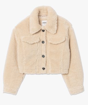 Blouson femme court en sherpa vue4 - GEMO(FEMME PAP) - GEMO