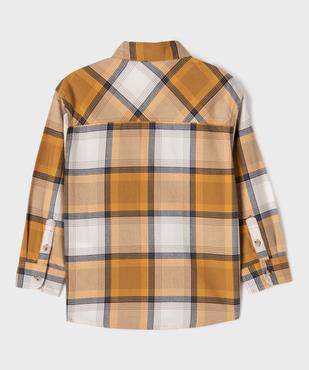 Chemise à manches longues en flanelle de coton à carreaux garçon - LuluCastagnette vue4 - LULUCASTAGNETTE - GEMO