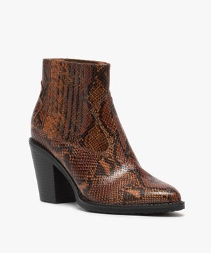 Boots femme style santiag à col élastiqué et bout pointu vue2 - Nikesneakers(URBAIN) - Nikesneakers
