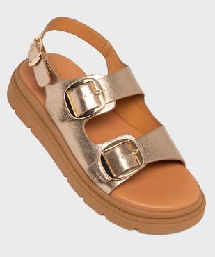 Sandales plateformes à 3 boucles femme - 5 Miles vue5 - 5 MILES - GEMO